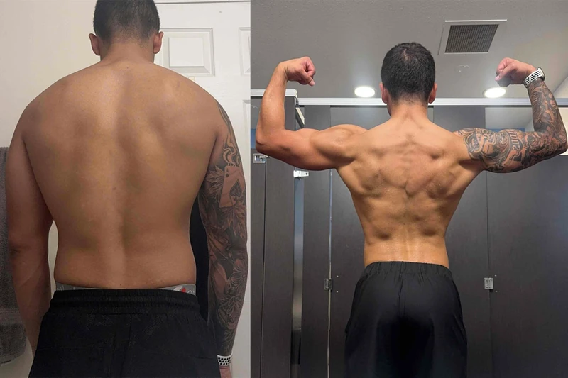 Client transformation 1, complete supplied before and after comparison
